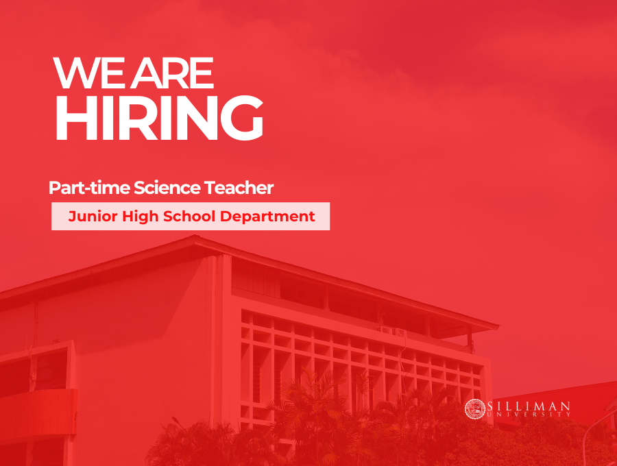 Junior High School Department is hiring a part-time Science teacher Junior High School Department is hiring a part-time Science teacher
