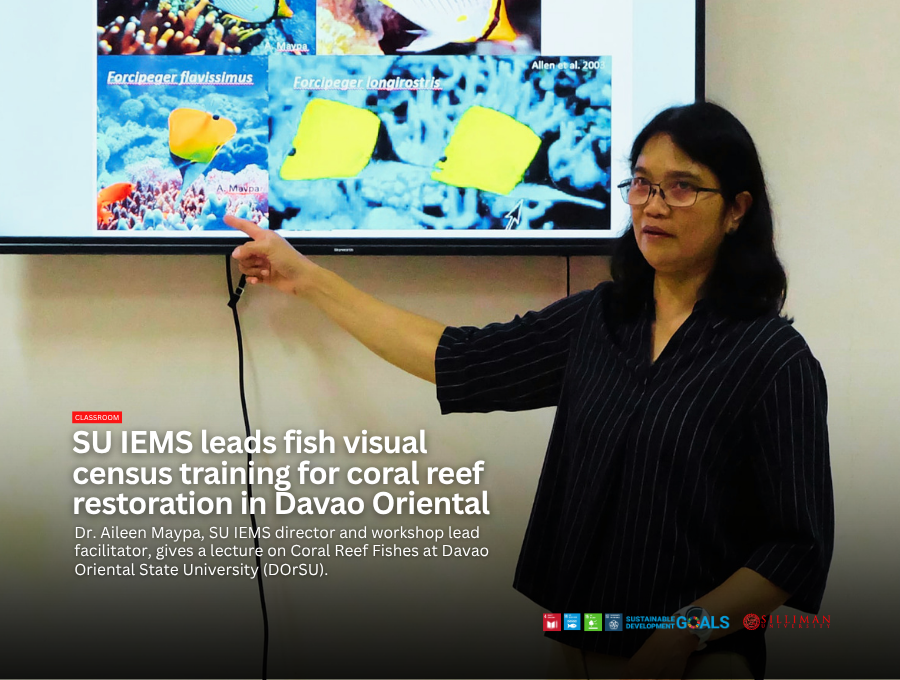 SU IEMS leads fish visual census training for coral reef restoration in Davao Oriental