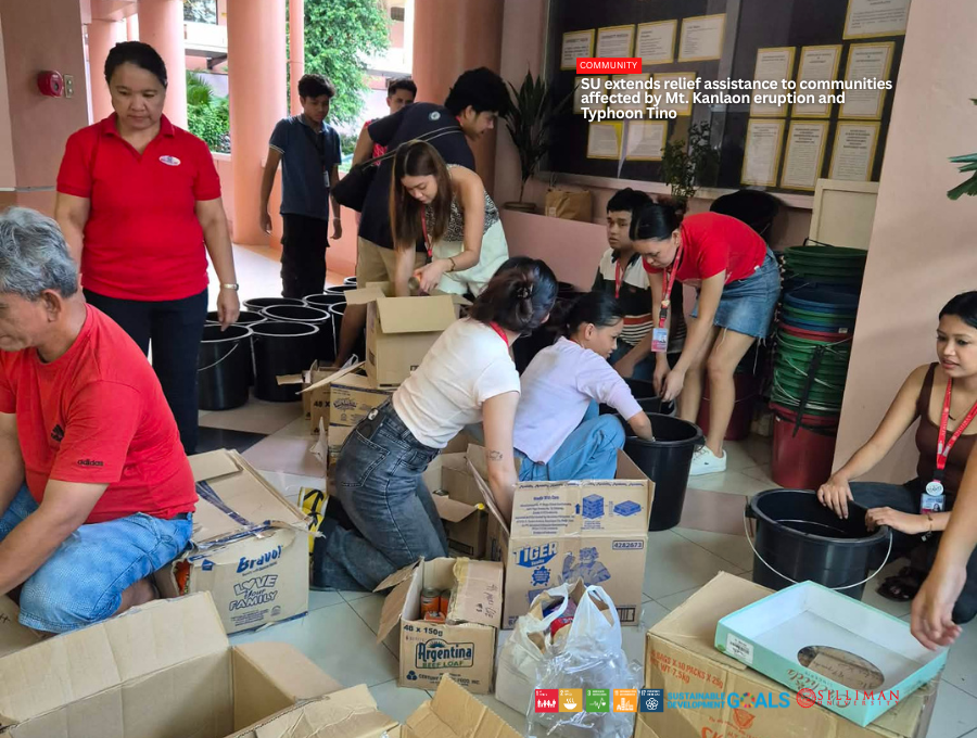 Faculty, staff, and students embody the spirit of bayanihan as they work together to deliver relief goods and encouragement to communities affected by the recent eruption of Mount Kanlaon.