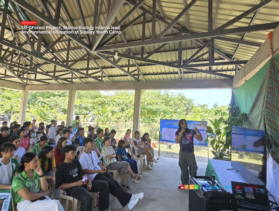 Eriel Francis Albino gives a talk on seagrass beds.