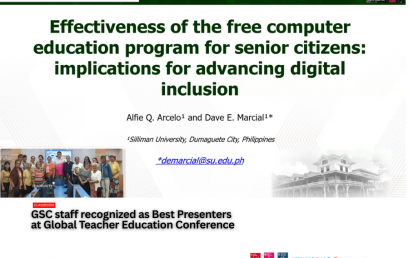 GSC staff recognized as Best Presenters at Global Teacher Education Conference