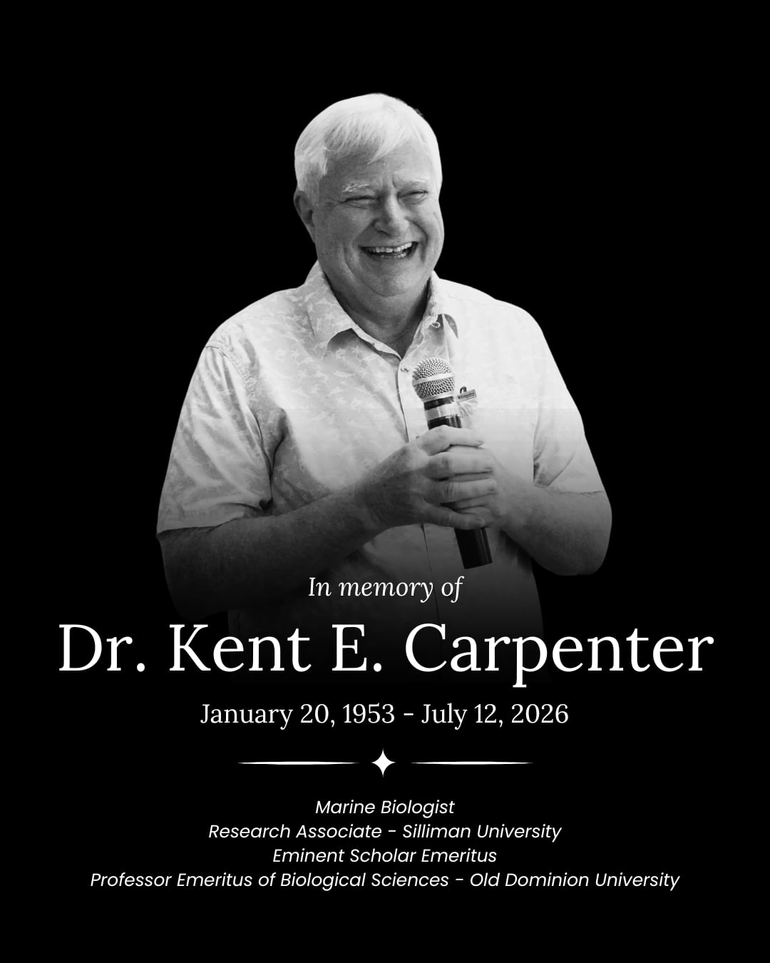 Silliman University Mourns the Passing of Dr. Kent E. Carpenter