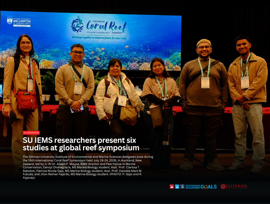 SU IEMS researchers present six studies at global reef symposium SU IEMS researchers present six studies at global reef symposium