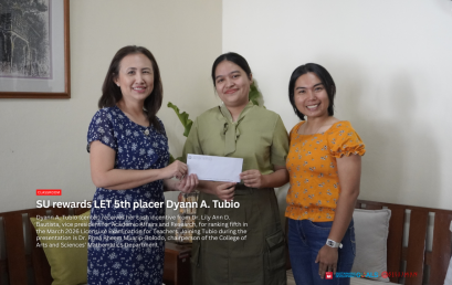 SU rewards LET 5th placer Dyann Tubio