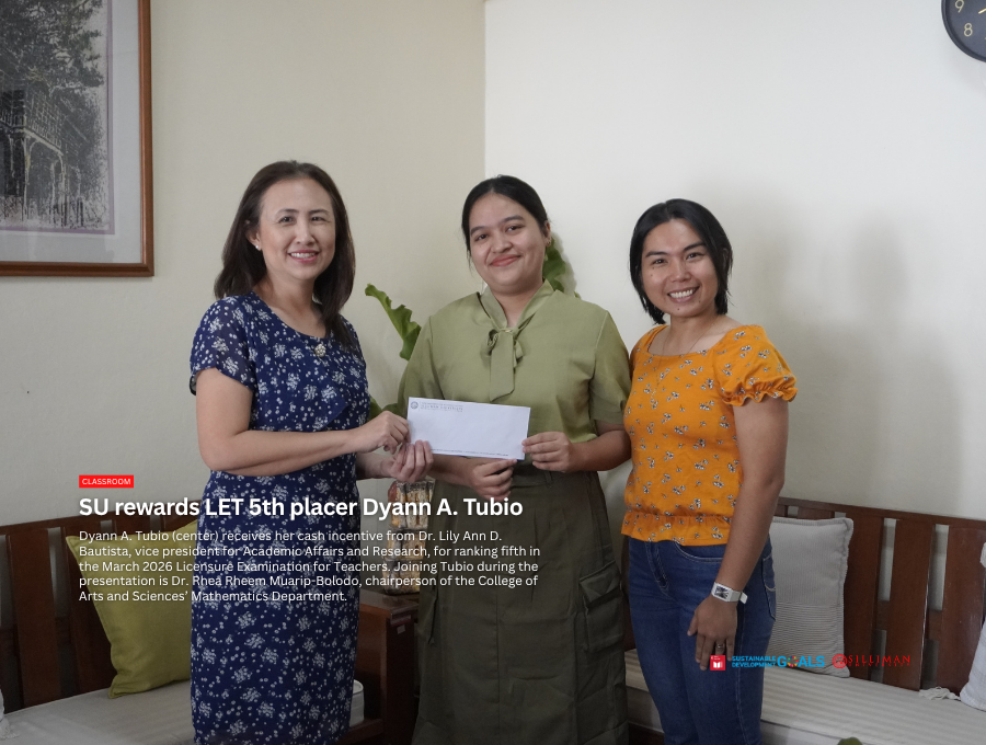 SU rewards LET 5th placer Dyann Tubio SU rewards LET 5th placer Dyann Tubio