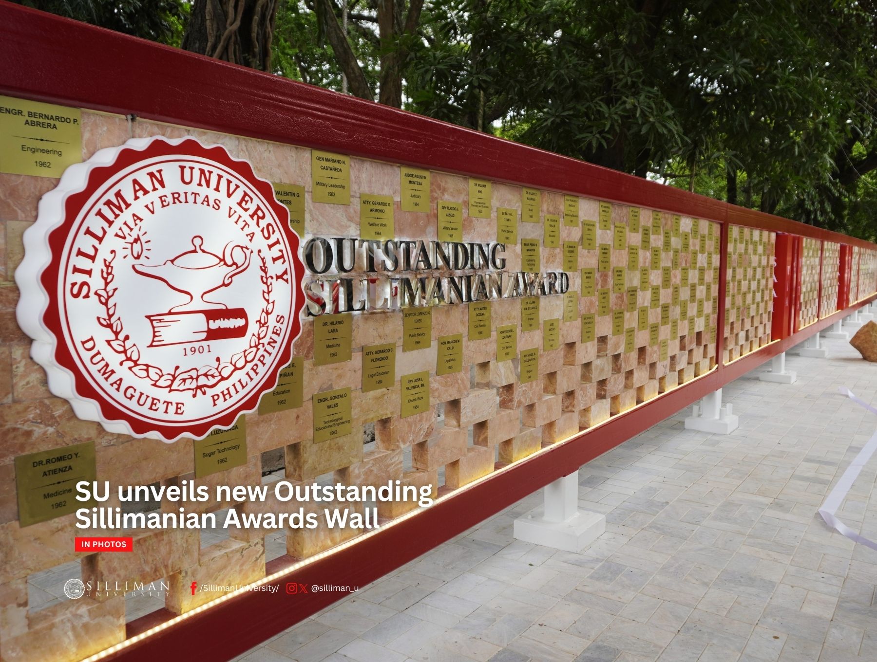 SU unveils new Outstanding Sillimanian Awards Wall