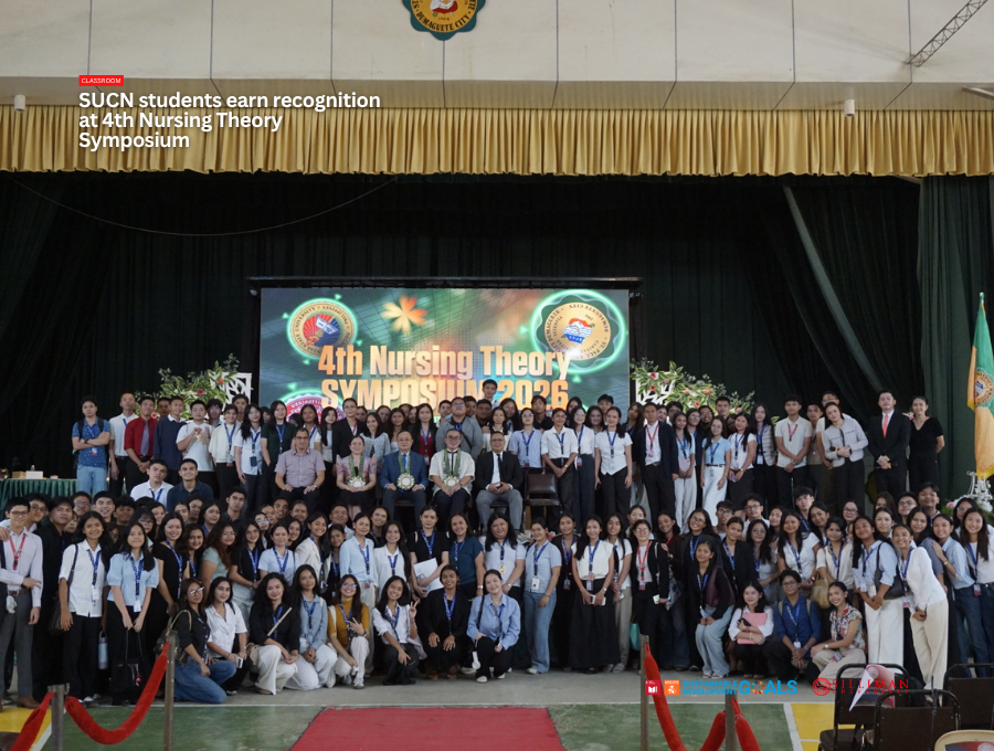 The speakers pose together with the SUCN Level 1 nursing students (Class 2030).