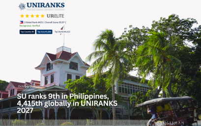 SU ranks 9th in Philippines, 4,415th globally in UNIRANKS 2027