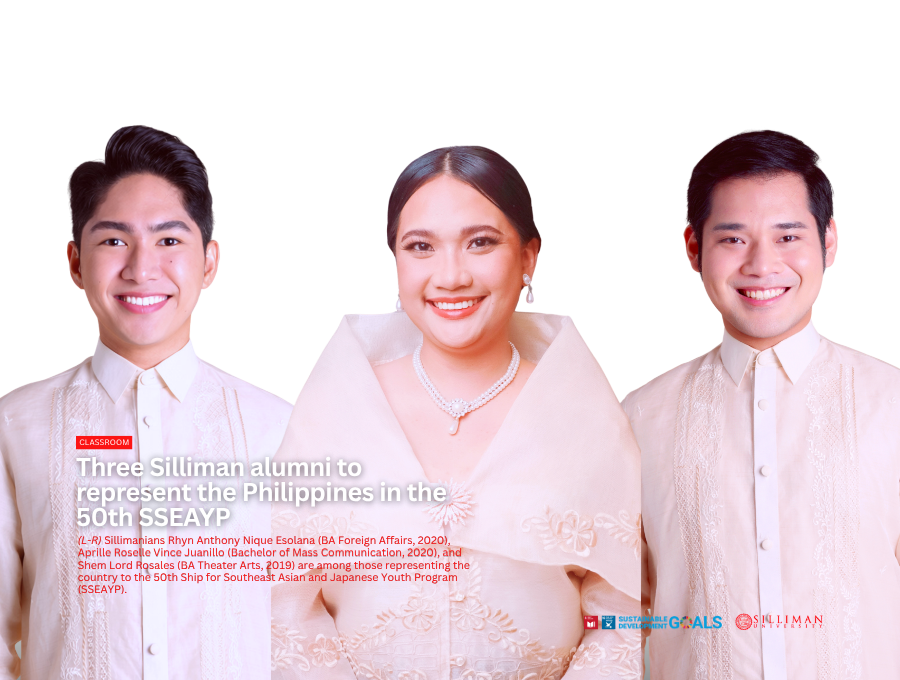 Three Silliman alumni to represent the Philippines in the 50th SSEAYP Three Silliman alumni to represent the Philippines in the 50th SSEAYP