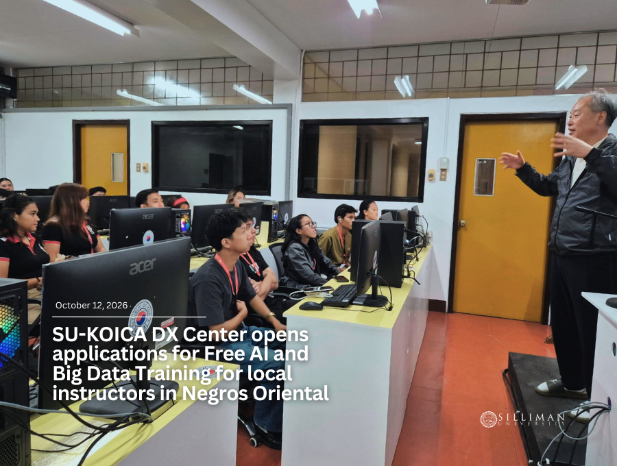 SU-KOICA DX Center opens applications for Free AI and Big Data Training for local instructors in Negros Oriental